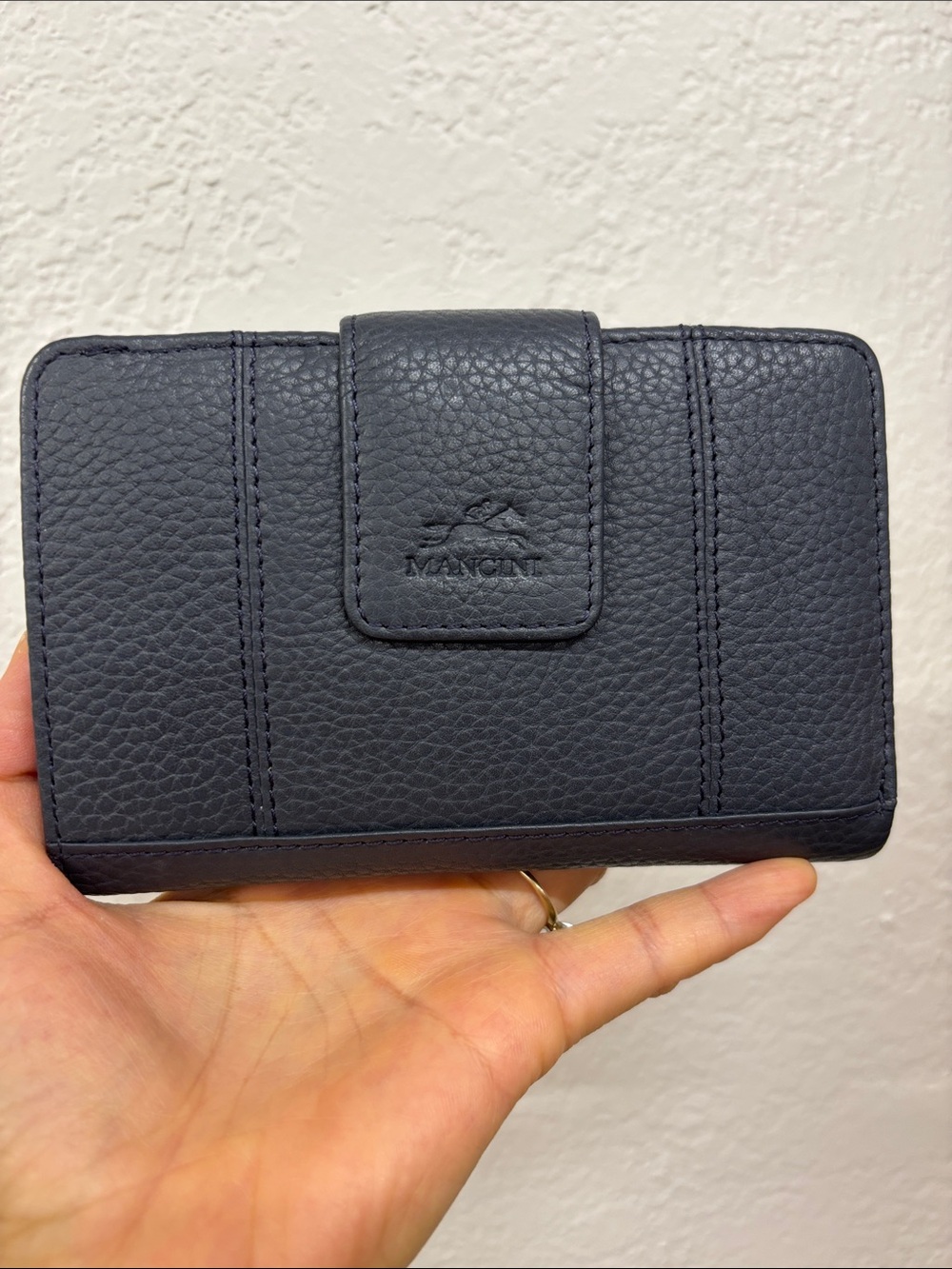 Mancini gray Leather Wallet